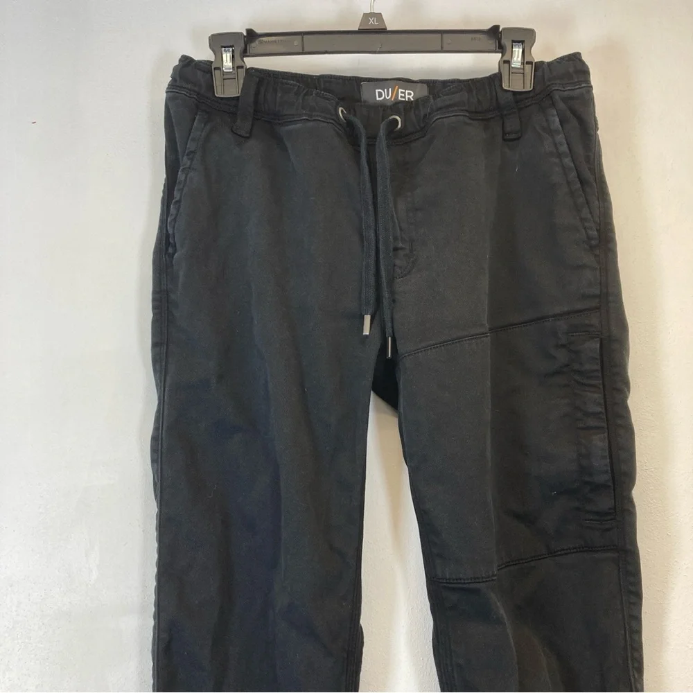 DU/ER Pants Jogger Mens 30x29 Black N2X Slim Fit Chino Casual Performance